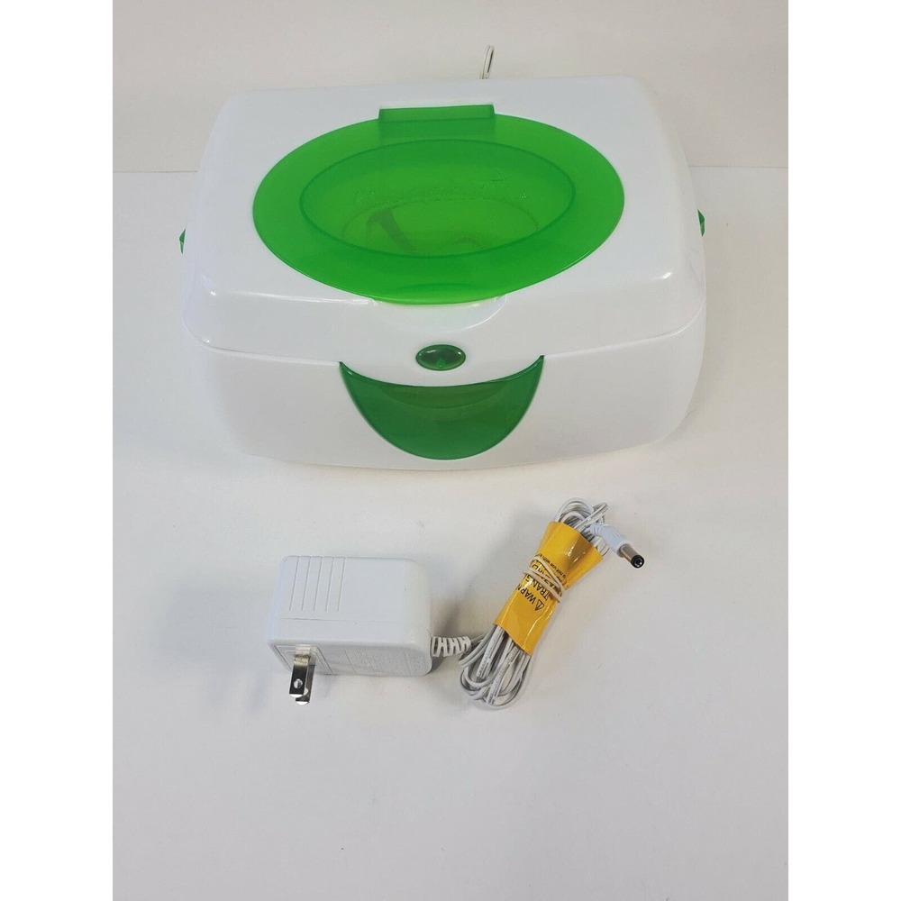 Munchkin Warm Glow Plastic White & Green Baby Wipe Warmer
